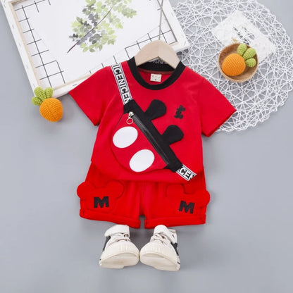 2026 Summer Baby Boys Girls Short Sleeve T-shirt+Shorts Sets Clothes Kids Cute Cartoon Clothing Outfits Children Sports Suits