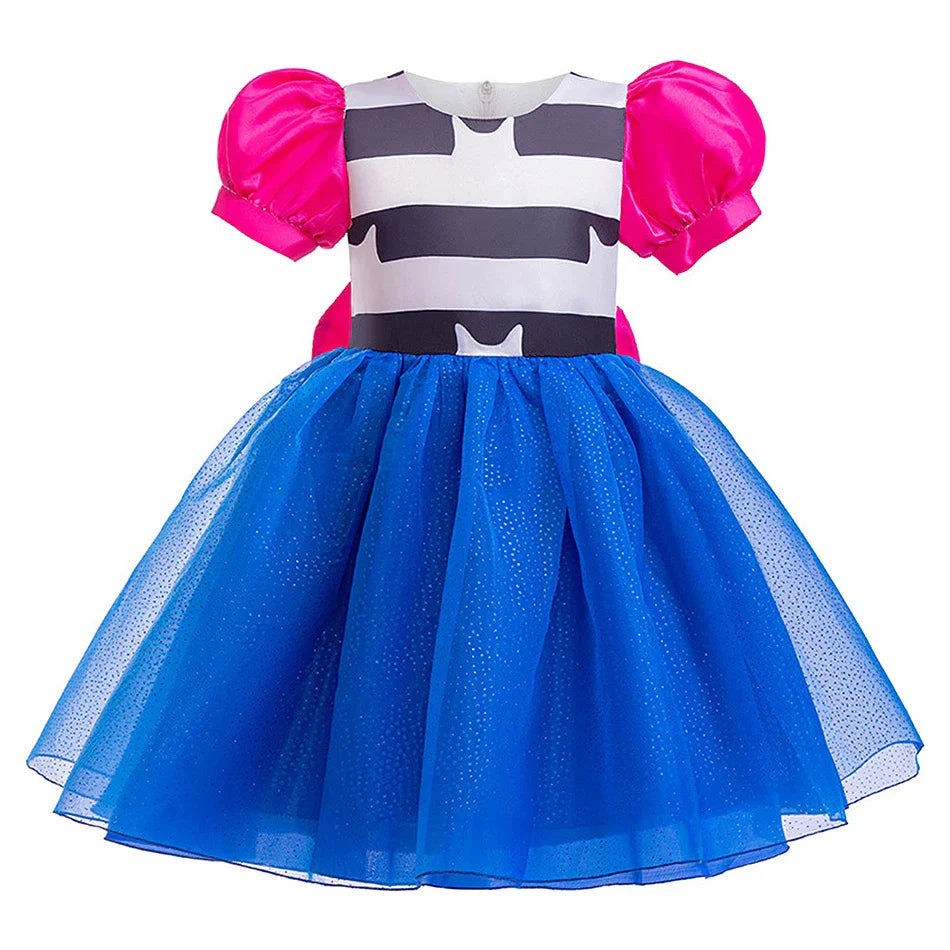 Cats Bow Princess Dress Girls Summer Doll House Cosplay Fancy Cute Frocks Children Holiday Halloween Birthday Party Gown
