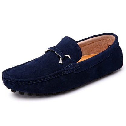 Genuine Leather Men Casual Shoes High Quality Suede Slip on Man Loafers Flats Soft Non Slip Mens Driving Shoes Size 38-46