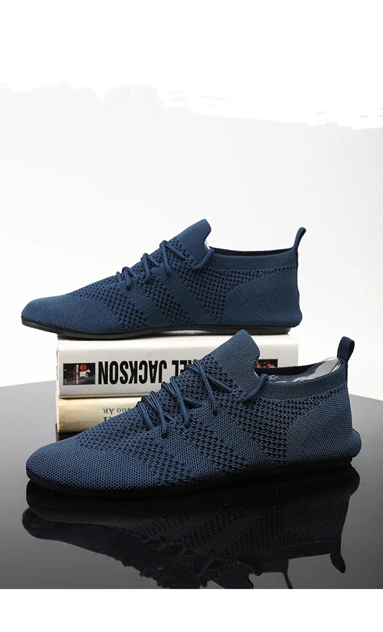 Male Summer Driving Shoes Flat Breathable Fashion Walking Shoes Mens High Quality Mesh Comfortable Soft Sole Casual Loafers