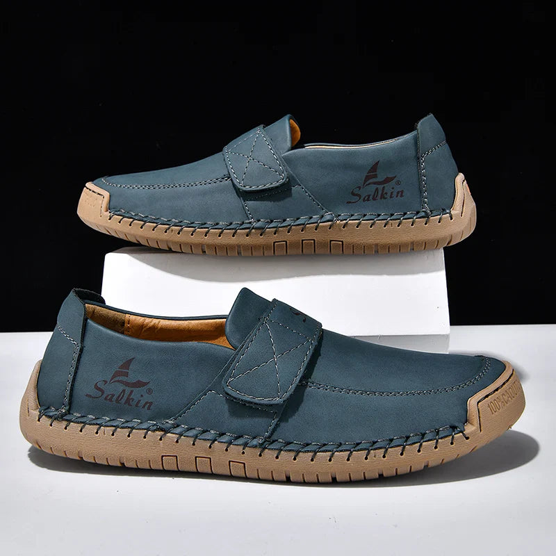 Men's Slip On Loafers Soft Leather Preppy Lightweight Breathable Driving Shoes Non Slip Daily Fashion Casual Outdoor Sneakers