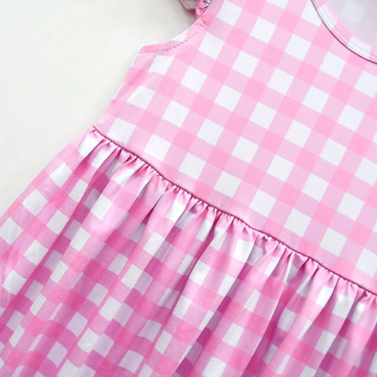 Girl pink plaid skirt Costume Sleeveless Princess Dress for Birthday Kids Children Clothing 2026  carnival Babies Party Dresse