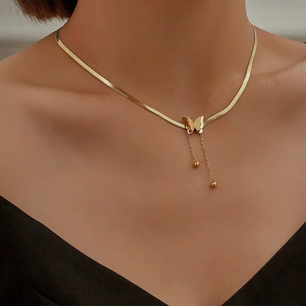 Korean Fashion Sweet Heart Shaped Necklace For Women Crystal Zircon Pendant Clavicle Chain Elegant Romantic Party Gift Jewelry