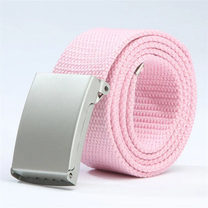 Men's Belt Fashion New Unisex Trousers Belt Women's Belt Canvas Belt Breathable Outdoor Tactical For Jeans Adjustable Waist Belt