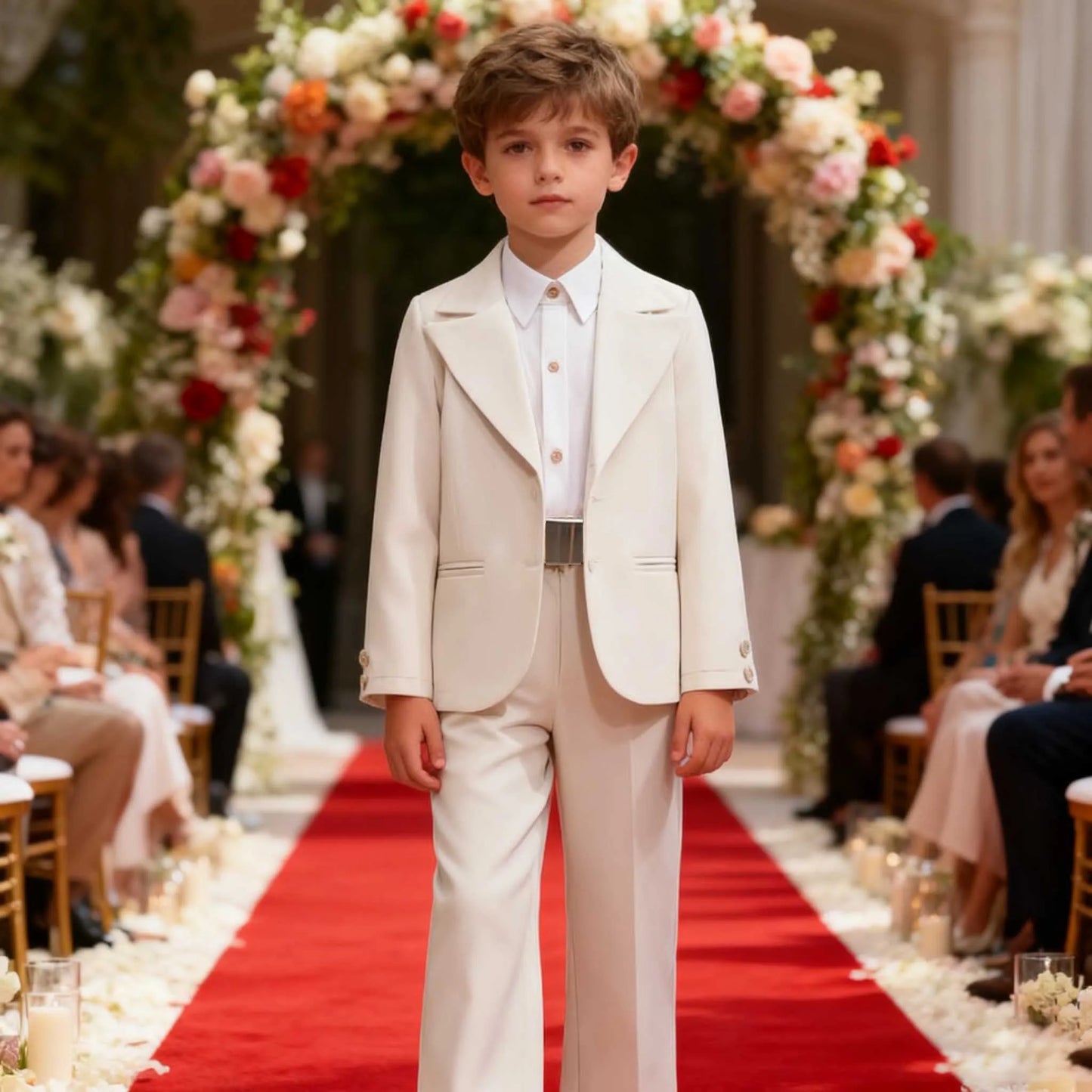 Baby Boy Formal Clothes Set White Gentleman Boys Jacket+Shirt+Pant 3PCS Infant Toddler Child Clothes Suit Baby Clothes 3-12Y