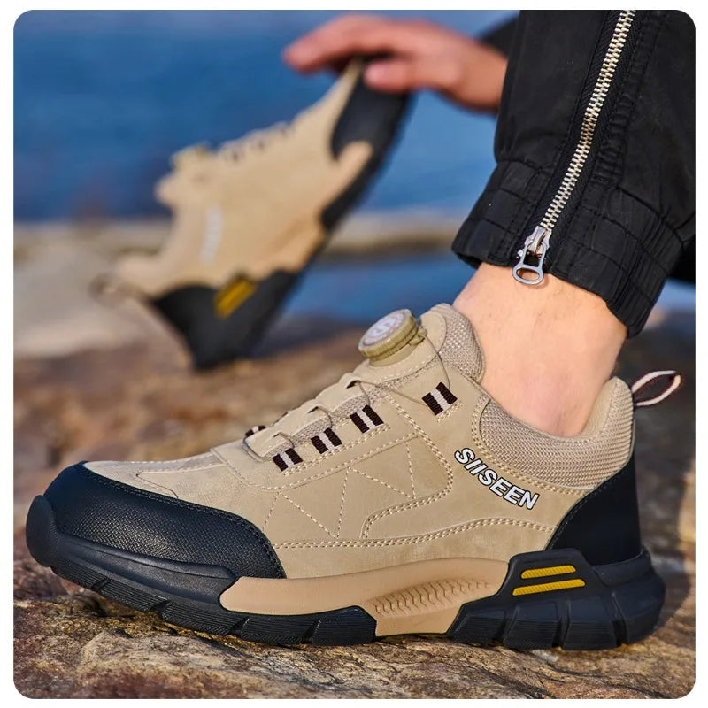 New men's safety shoes, puncture resistant work shoes, men's protective shoes, wear-resistant work boots  Tactical Boots