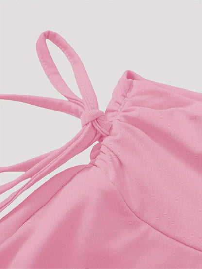 New Women Sexy Solid Mini Skirt Fashion Casual High Waist Slim Fit Elastic Waist Pleated Short Skirt