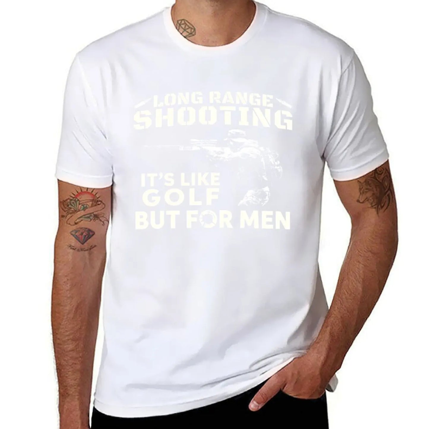 Long Range Shooting Its Like Golf But For T-Shirt tees blanks animal prinfor boys sublime mens clothes