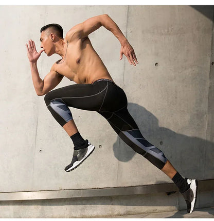 Men's Compression Pants for Running Cycling Basketball Soccer Elasticity Sweatpants Fitness Tights Legging Trousers Rash Guard