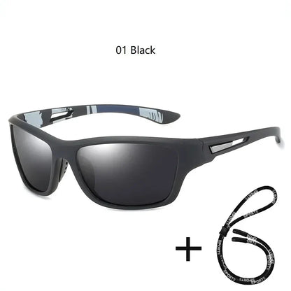 Men's Polarized Fishing Sunglasses With Glasses Chain For Men Women Driving Hiking Sun Glasses Fishing Eyewear