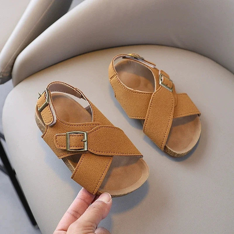 Summer Casual Sandals for Baby Boys, Soft Non-Slip Sole Lightweight Beach Shoes for Toddler Kids
