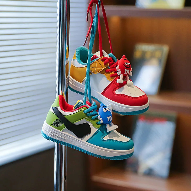 Boys Girls Sneaker Board Shoes Children Casual Shoes New Four Seasons Kids Single Sneaker Mandarin Ducks Basketball Sports Shoes