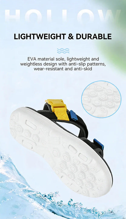 Lightweight Kids Sandals Summer Quick-Dry Breathable Beach Shoe Non-Slip Outdoor Sport Walking Sandals for Boys Girls Size 30-38