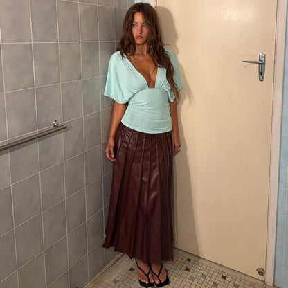 Halter Neck Backless Sexy Vest Women's Summer Slim Strappy Fashion Elasticity V-Neck Vest Solid Vacation Party Female Top 2026