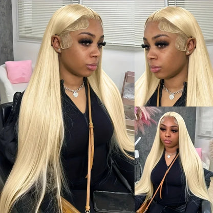 613 Blonde Lace Front Wig Human Hair 13X6 Hd Lace Frontal Wig Straight Brazilian Human Hair 13X4 Lace Front Human Hair Wig