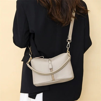 High Quality Genuine Leather Women Tote Bag Luxury Soft Cowhide Ladies Shoulder Crossbody Bags 2024 Fashion Female Messenger Sac