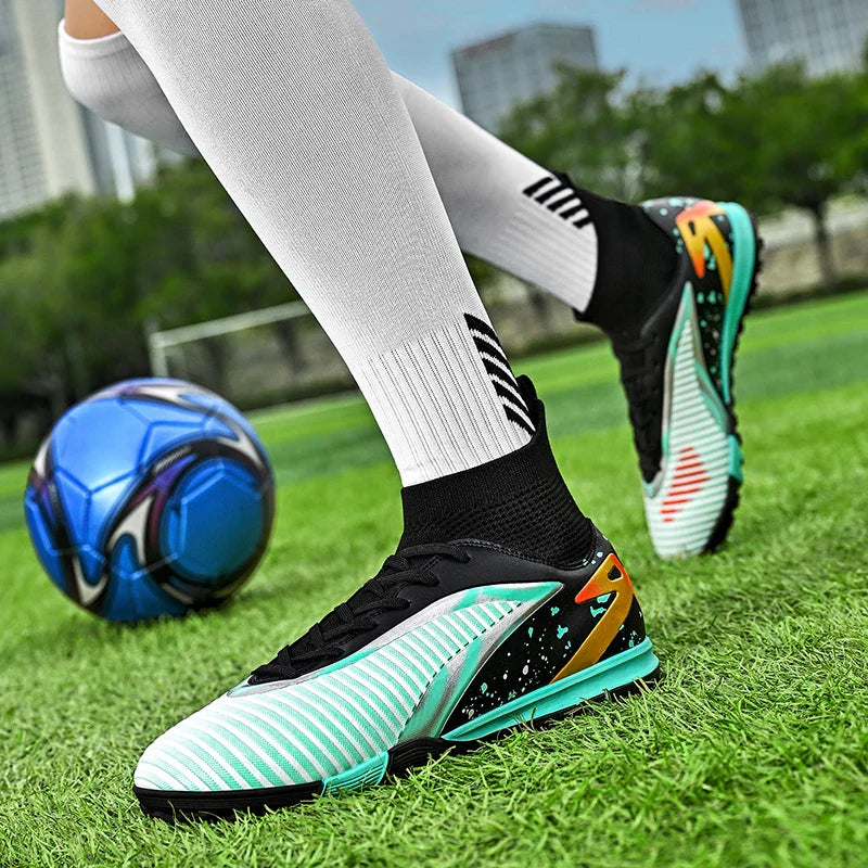 New Men Football Boots Sports Shoes Futsal High Ankle Soccer Shoes High-quality Indoor Non-Slip Outdoor Ultralight Non-Slip
