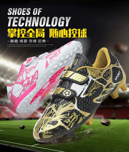 Professional Football Shoes Kids Futsal Sneakers Outdoor Low-cut Soccer Shoes Boys Lightweight Non-slip Children's Sports Shoes