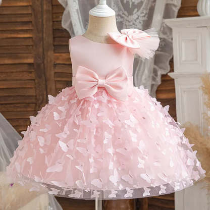 Girl Princess Dress Kid Clothes Party Birthday Outfits Evening Party Tulle Dress Wedding Wear Summer Bowknot Dress
