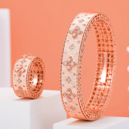 Luxury African Bangle Ring Sets Fashion Dubai Bridal Jewelry Sets For Women Wedding brincos para as mulheres 2024