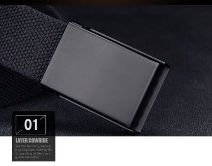Plus LONG Size 160 150 140 130 120 110 cm Canvas Belts Men Black Automatic buckle Unisex Women Large Big Size Jeans Belts 2023