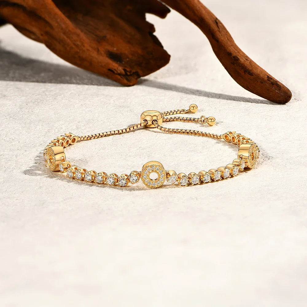 DVVS1 Moissanite Bracelet S925 Sterling Silver Adjustable tennis bracelet For Women Engagement Party Jewelry Gifts 24cm