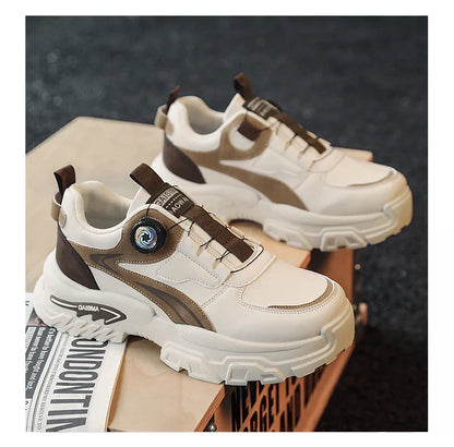 2025 Autumn New Men's Versatile High-Top Trendy Thick-Soled Running Shoes Breathable Casual Trendy Shoes