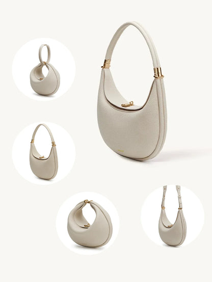 Fresh and casual versatile pine crescent bag, fashionable and luxurious one shoulder armpit bag