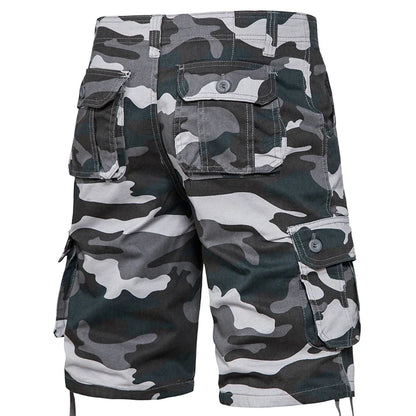 Men's Camo Shorts Summer Casual Half Pants Camouflage Outdoor Sports Short Pants Side Pocket Cotton Breathable Shorts