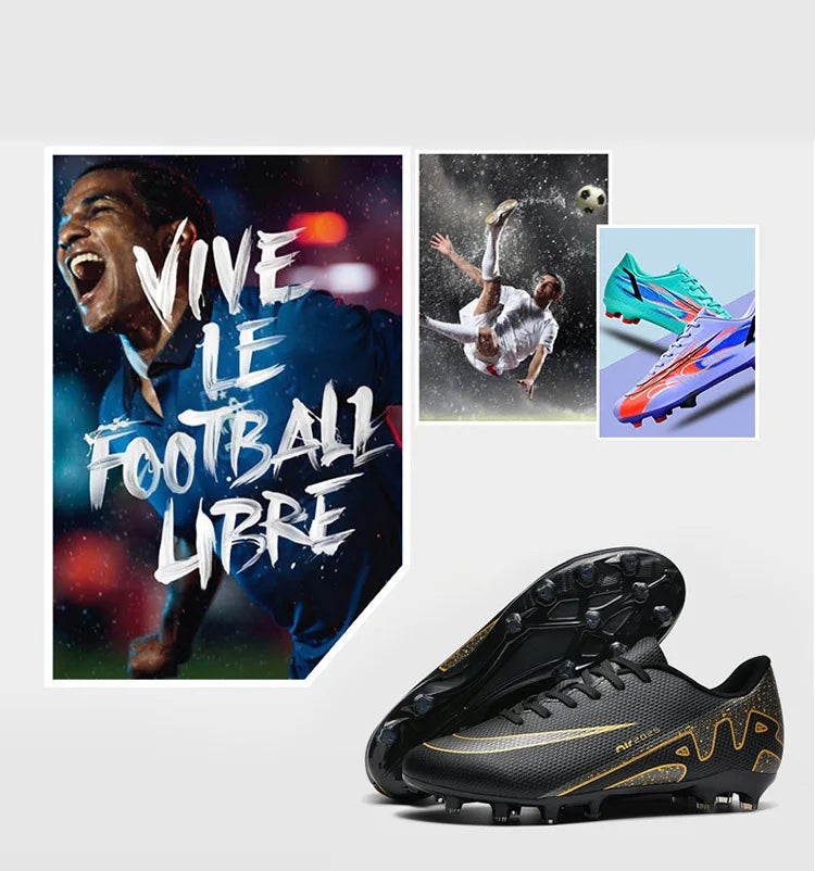Kid Size 33-47 Long Short Spike Soccer Shoes Football Field Boots Unisex Society Training Match Adult Football Shoes