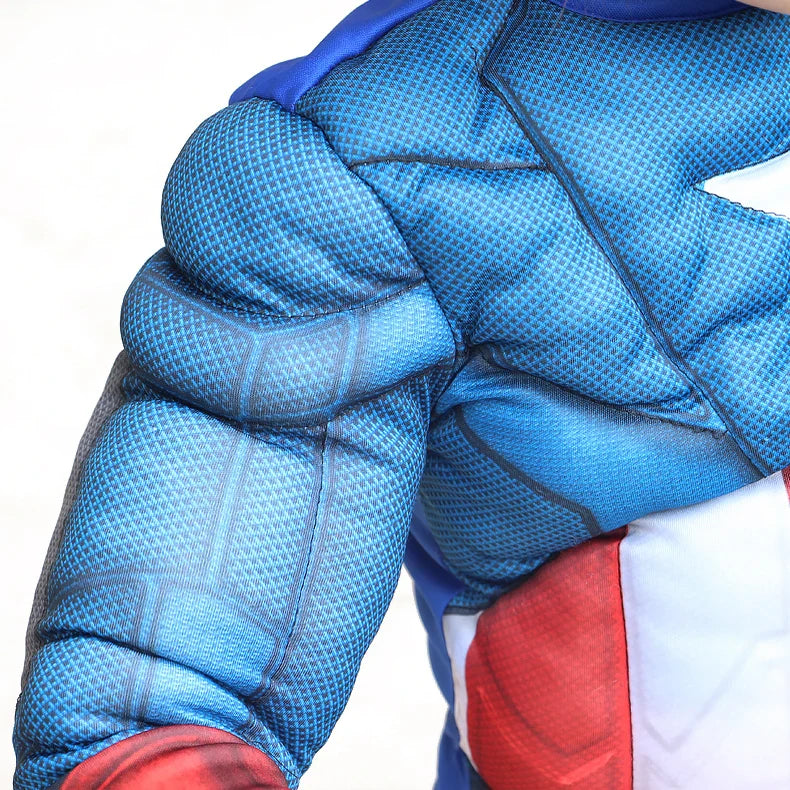 Avengers Superhero Cosplay Costume Captain America Adult Muscle Tank Top Set Carnival Party Outfit