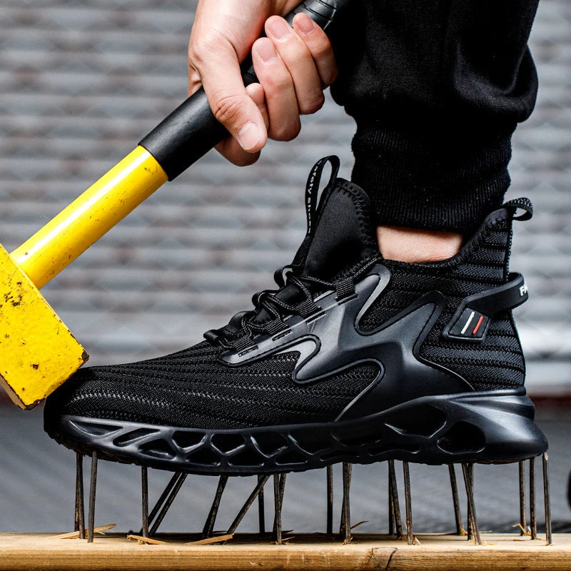 Anti-Puncture Anti-smash Safety Shoes Steel Toe Boots for Men Comfortable Work Sneakers Industrial Shoes for Construction Site