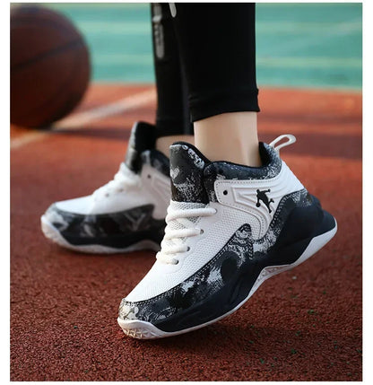 Basketball Shoes for Kids Sneakers New Boys Brand Thick Sole Non-slip Children Sports Shoes Child Boy Basket Trainer Shoes