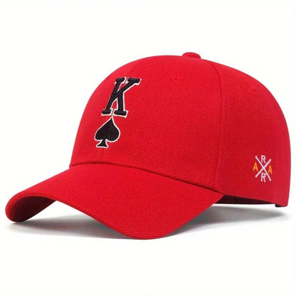 Fashion Hip Hop K Letter baseball cap Hip Hop Snapback Hat Poker Embroidered Golf Hats Outdoor Sports Leisure Caps Dad Hats
