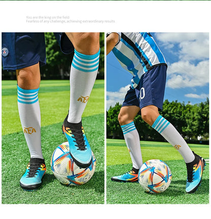 Mens Soccer Shoes TF/FG High Ankle Football Boots Kids Women Outdoor Sports Shoes Multicolor Training Match Athletic Sneakers
