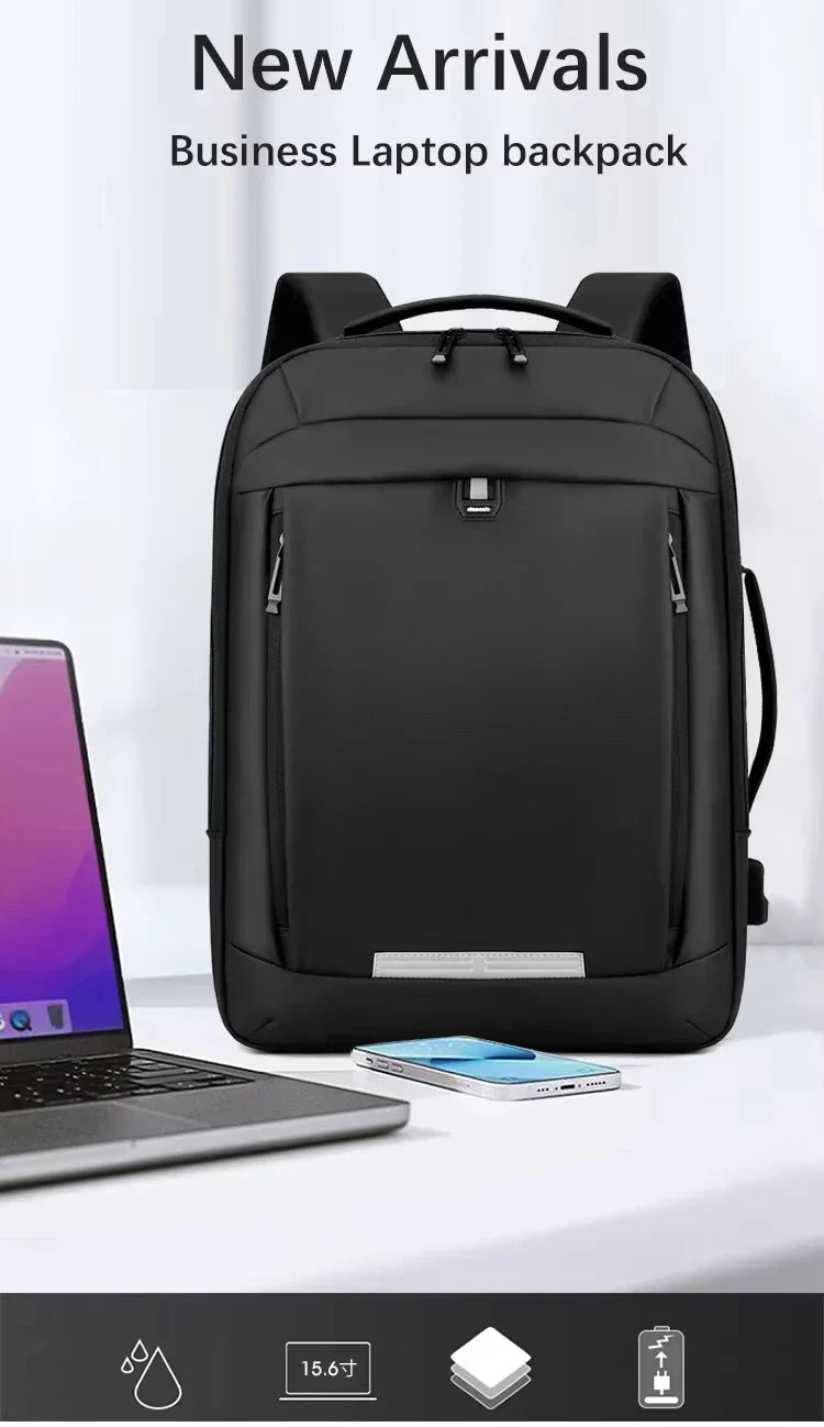 17 Inch Business Laptop Backpack Waterproof Notebook For Men School Book Bag Expandable Multifunction USB Charging Man Backpacks