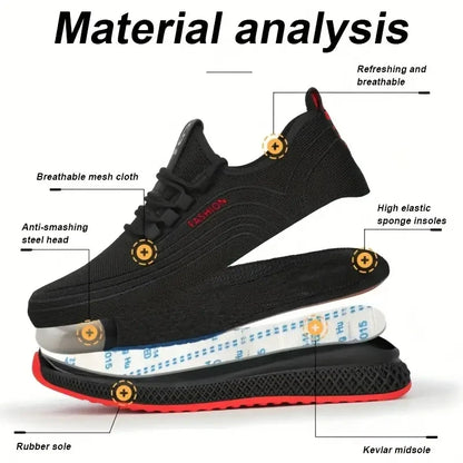 Puncture Proof Breathable Work Safety Boots Anti-stab Safety Shoes Men Steel Toe Shoes Man Construction Work Shoes Protective Sh