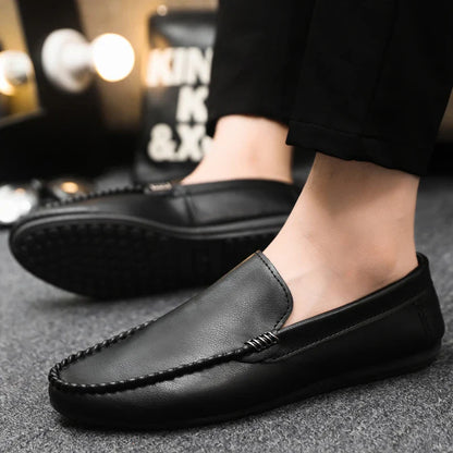 Genuine Leather Breathable Slip on Men Driving Shoes Luxury Brand Italian Men Loafers Men Casual Shoes Moccasins Chaussure Homme