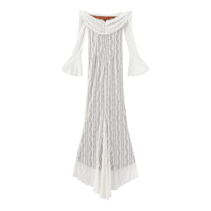 White Evening Dresses for Events Red Long Sleeve Lace Elegant Party Dresses 2025 Women Luxury Wedding Prom Dress Gown