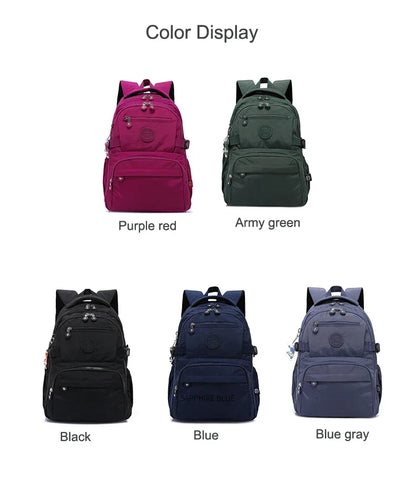 Large Nylon Waterproof Backpack Travel Rucksack for Women School Bags Mochilas Mujer Kids Girls 2026