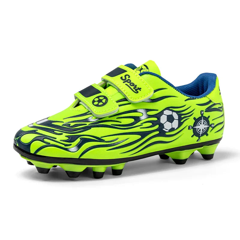Kids Athletic Soccer Shoes Turf Football Sneakers Outdoor Firm Ground Soccer Shoes Child Anti-slip Football Sports Shoes