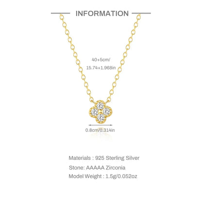 100% 925 Sterling Silver Turquoise Crystal Petal Patter Pendant Necklaces For Women Delicate Wedding Jewelry Collar Mujer