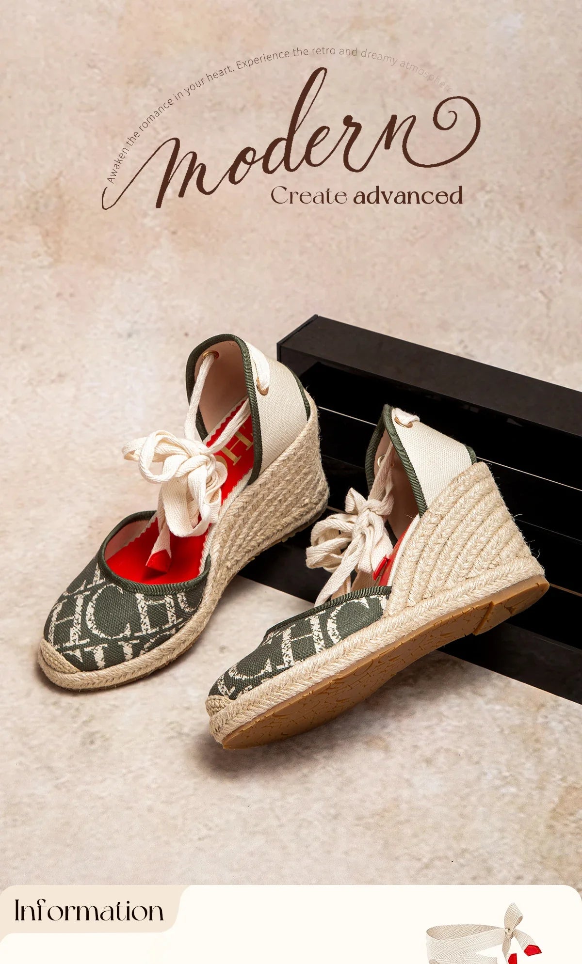 Women's Shoes CARACAS CANVAS WEDGES Luxury Brand Heeled Sandals Straw Fabric Casual shoeses