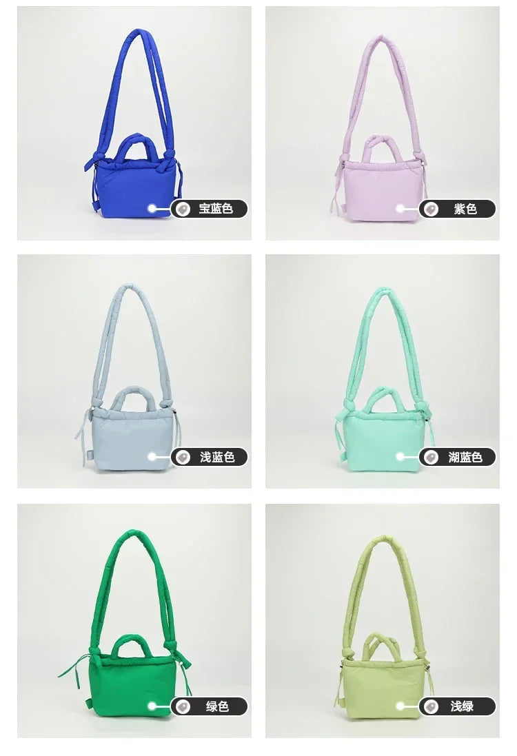 Colorful Nylon Small Square Shoulder and Crossbody Bags Super Cool Simple Versatile Handbags for Women 2024 Casual Hot Sale
