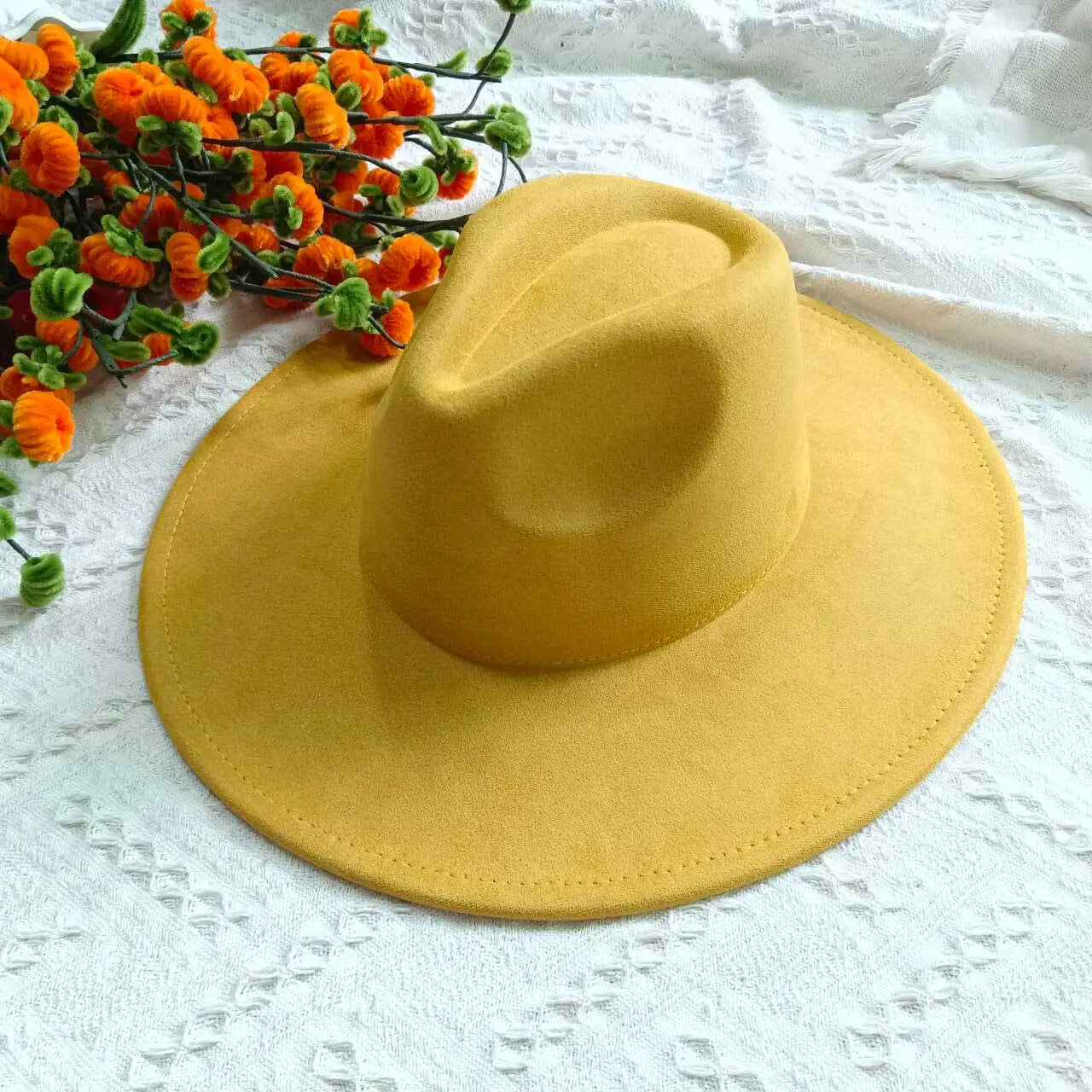 Hats Blank Hats for Burning Multicolor teardrop shaped Top 9.5cm Brim Unisex Jazz Hat Church Hat