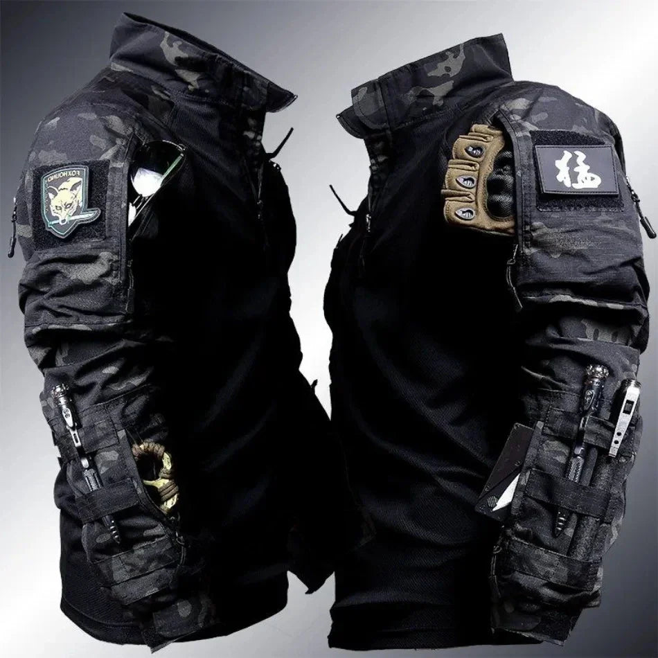 New Tactical Hunting Suit Outdoors Training Durable Breathable Camo Set Waterproof Quick Drying windproof Combat Two Piece Set