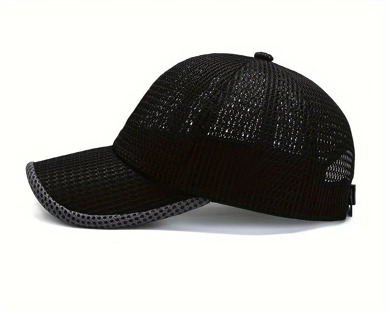 Quick-Dry Unisex Mesh Trucker Cap - Adjustable, Lightweight & Breathable - Ideal for Outdoor Sports, Running, Hiking, Jogging
