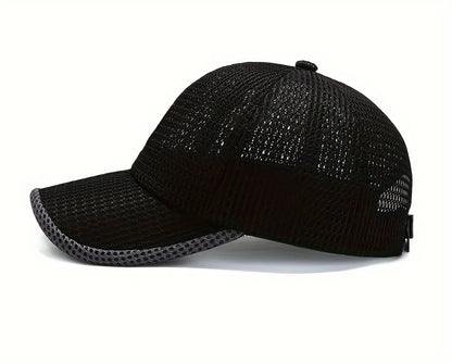 Quick-Dry Unisex Mesh Trucker Cap - Adjustable, Lightweight & Breathable - Ideal for Outdoor Sports, Running, Hiking, Jogging