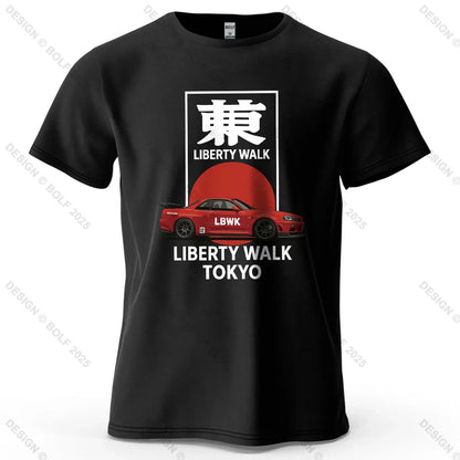 Liberty Walk Tokyo Printed Men's T-Shirt 100% Cotton Oversized Stylish Graphic Tees for Women Tops Tees Casual Streetwear