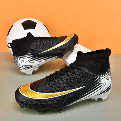 New Men Football Boots Kids Ankle Cleats Grass Soccer Shoes Futsal Indoor Sport Match Training TF/FG Hot-selling High-quality